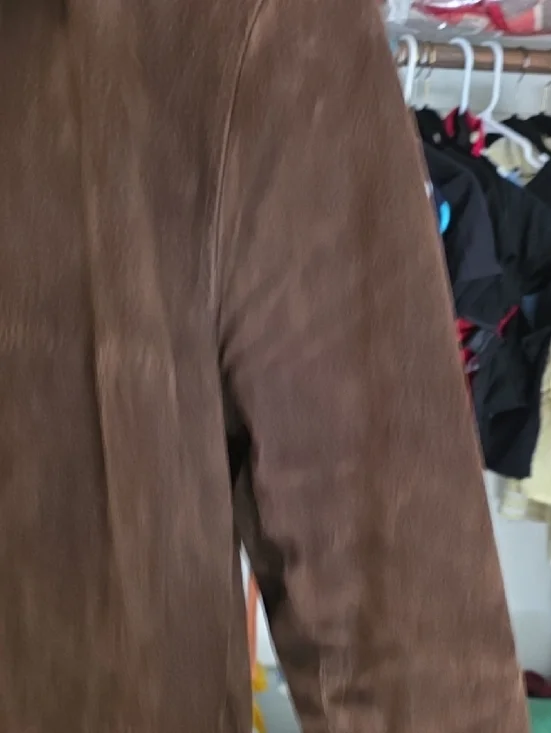 Style & Co. Women's Brown Suede Button-Front Pea Coat - Picture 3 of 14